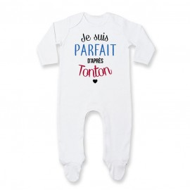 Pyjama bébé Je suis parfait d'après tonton