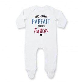 Pyjama bébé Je suis parfait d'après tonton