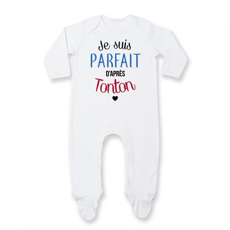 Pyjama bébé Je suis parfait d'après tonton