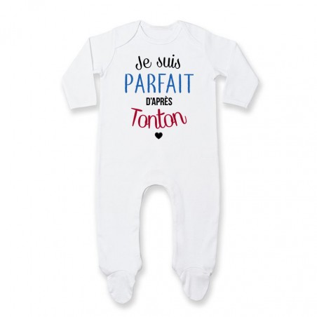 Pyjama bébé Je suis parfait d'après tonton