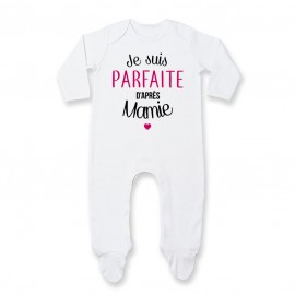 Pyjama bébé Je suis parfaite d'après mamie