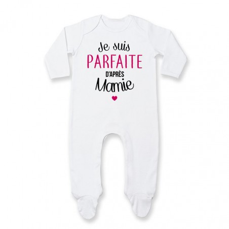 Pyjama bébé Je suis parfaite d'après mamie