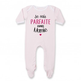 Pyjama bébé Je suis parfaite d'après mamie