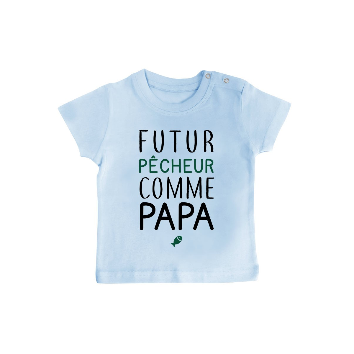 T-Shirt bébé Futur pêcheur comme papa
