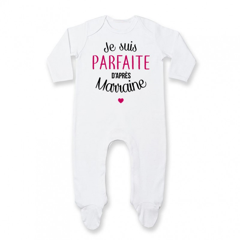 Pyjama bébé Je suis parfaite d'après marraine