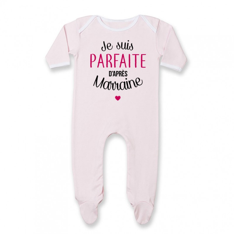 Pyjama bébé Je suis parfaite d'après marraine Pyjama bébé Je suis parfaite d'après marraine