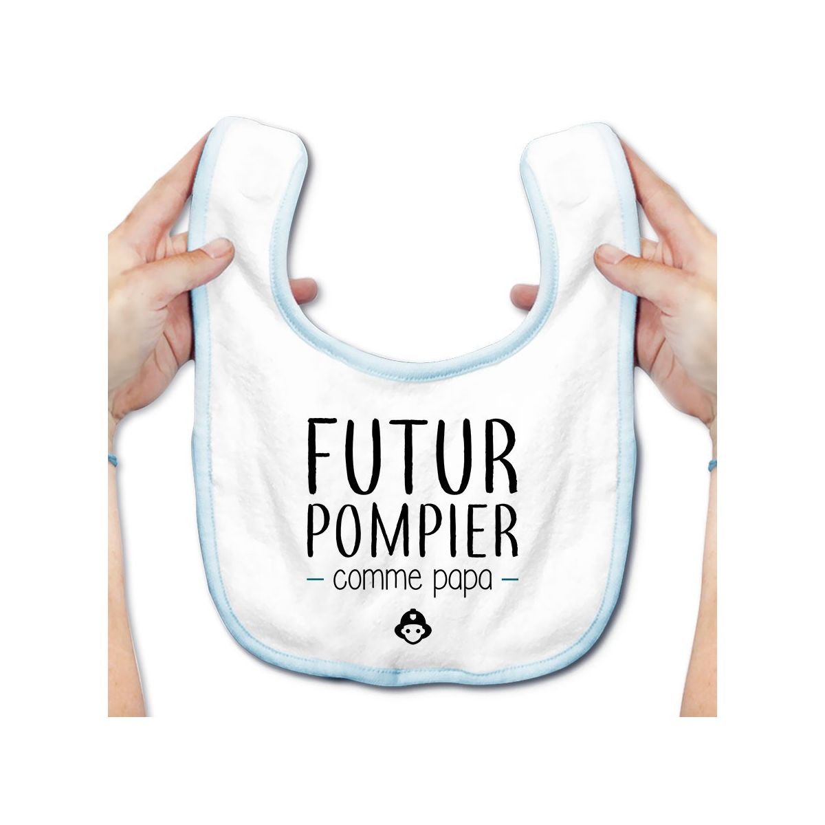 Bavoir bébé Futur pompier comme papa