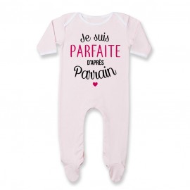 Pyjama bébé Je suis parfaite d'après parrain