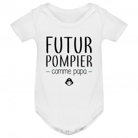 Body bébé Futur pompier comme papa