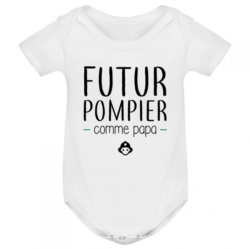 Body bébé Futur pompier comme papa Body bébé Futur pompier comme papa