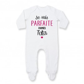 Pyjama bébé Je suis parfaite d'après tata