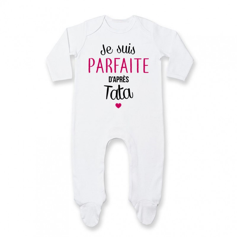 Pyjama bébé Je suis parfaite d'après tata