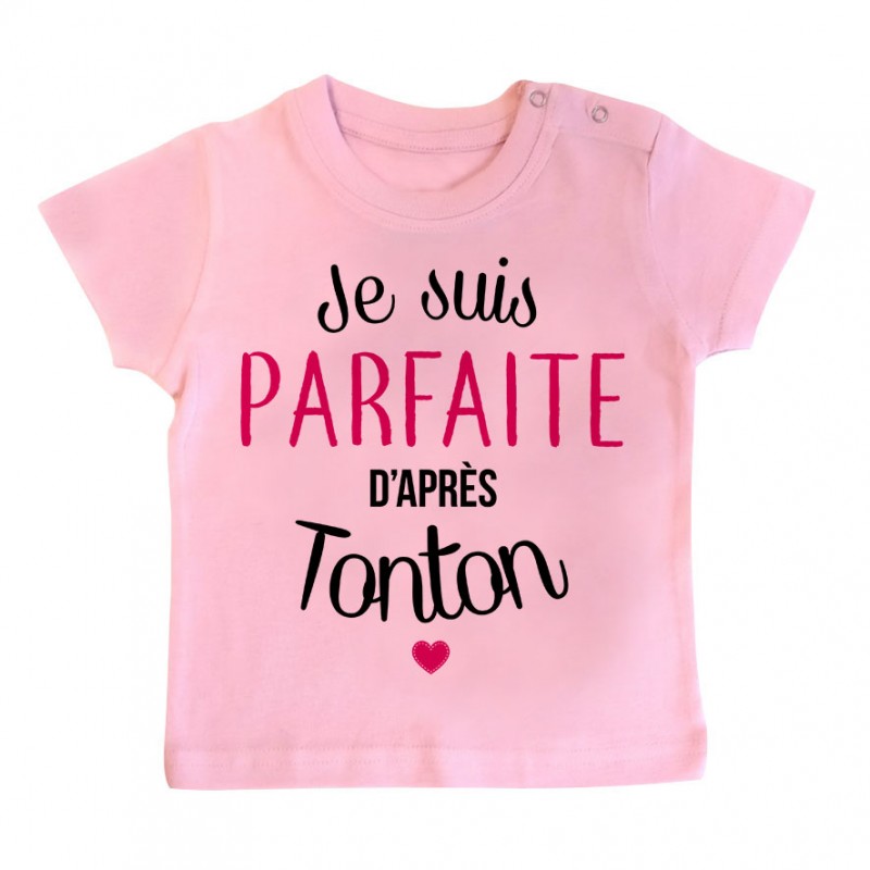 Pyjama bébé Je suis parfaite d'après tonton Pyjama bébé Je suis parfaite d'après tonton