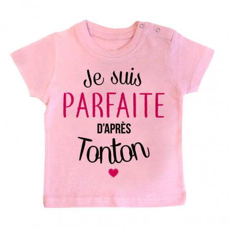 Pyjama bébé Je suis parfaite d'après tonton