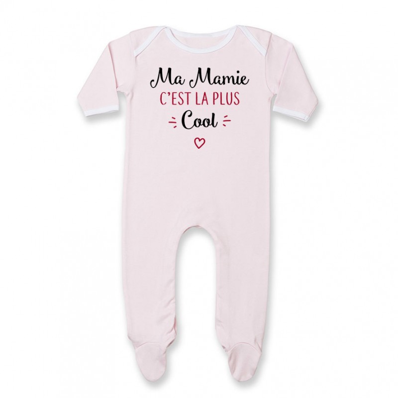 Pyjama bébé Ma mamie c'est la plus cool Pyjama bébé Ma mamie c'est la plus cool