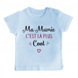 T-Shirt bébé Ma mamie c'est la plus cool