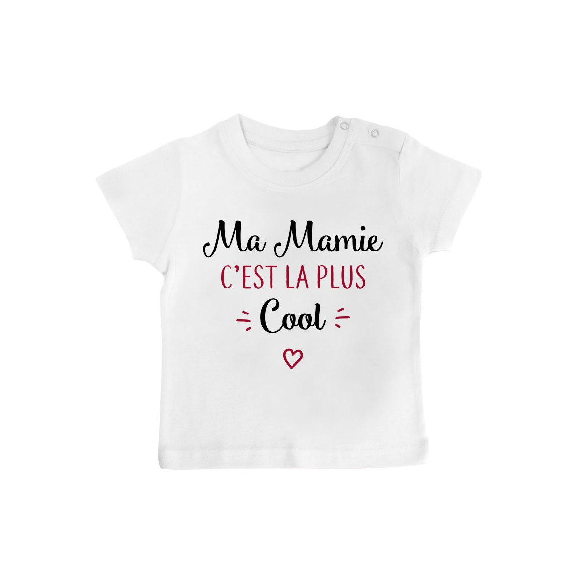 T-Shirt bébé Ma mamie c'est la plus cool