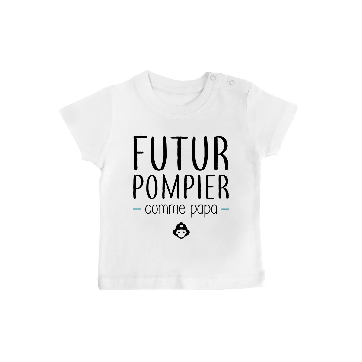 T-Shirt bébé Futur pompier comme papa
