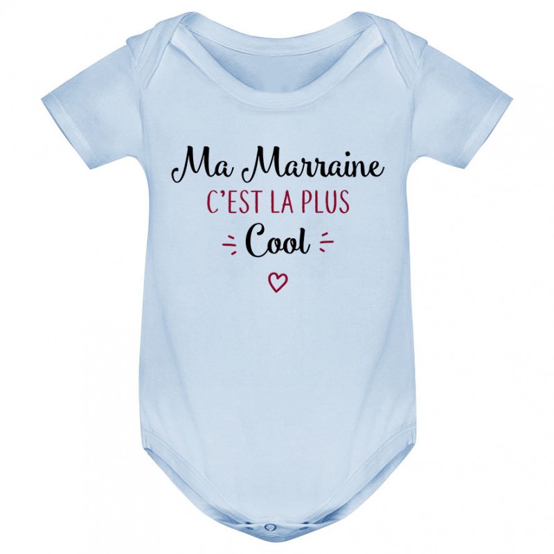 Body bébé Ma marraine c'est la plus cool Body bébé Ma marraine c'est la plus cool