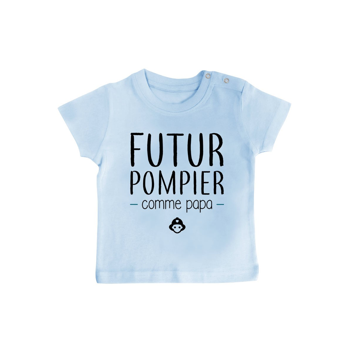 T-Shirt bébé Futur pompier comme papa