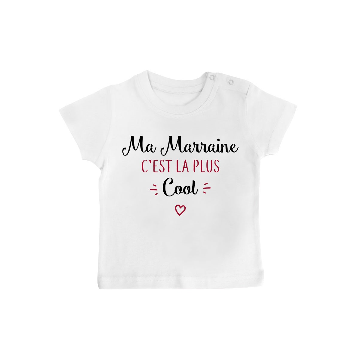 T-Shirt bébé Ma marraine c'est la plus cool