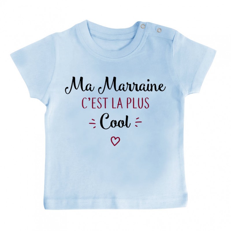 T-Shirt bébé Ma marraine c'est la plus cool