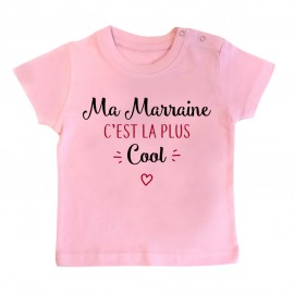 T-Shirt bébé Ma marraine c'est la plus cool