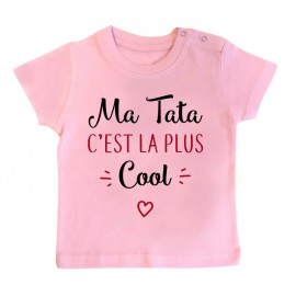 T-Shirt bébé Ma tata c'est la plus cool