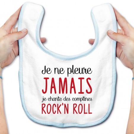 Bavoir bébé Je chante des comptines rock'n roll