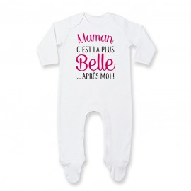 Pyjama bébé Maman c'est la plus belle..après moi