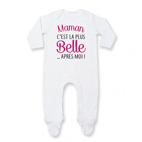 Pyjama bébé Maman c'est la plus belle..après moi