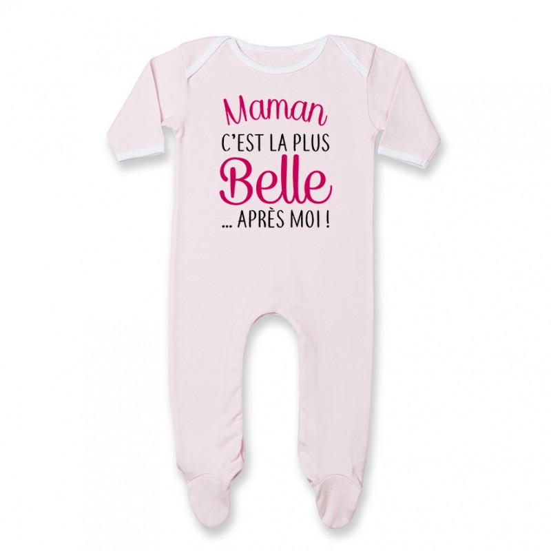 Pyjama bébé Maman c'est la plus belle..après moi