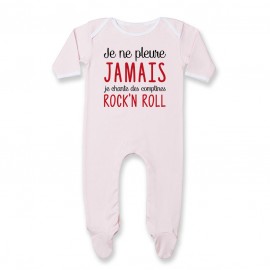 Pyjama bébé Je chante des comptines rock'n roll