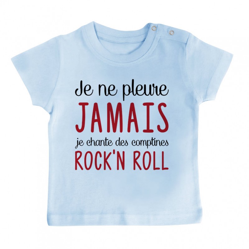T-Shirt bébé Je chante des comptines rock'n roll