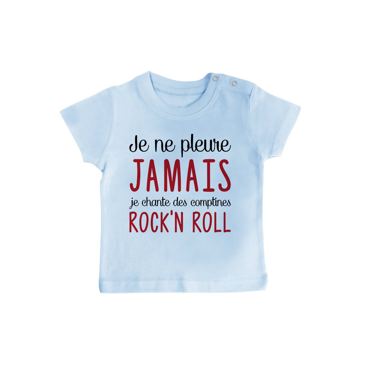 T-Shirt bébé Je chante des comptines rock'n roll