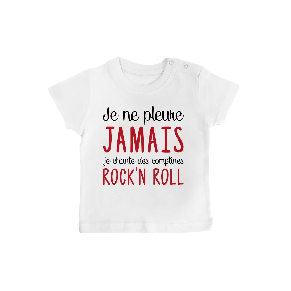 T-Shirt bébé Je chante des comptines rock'n roll