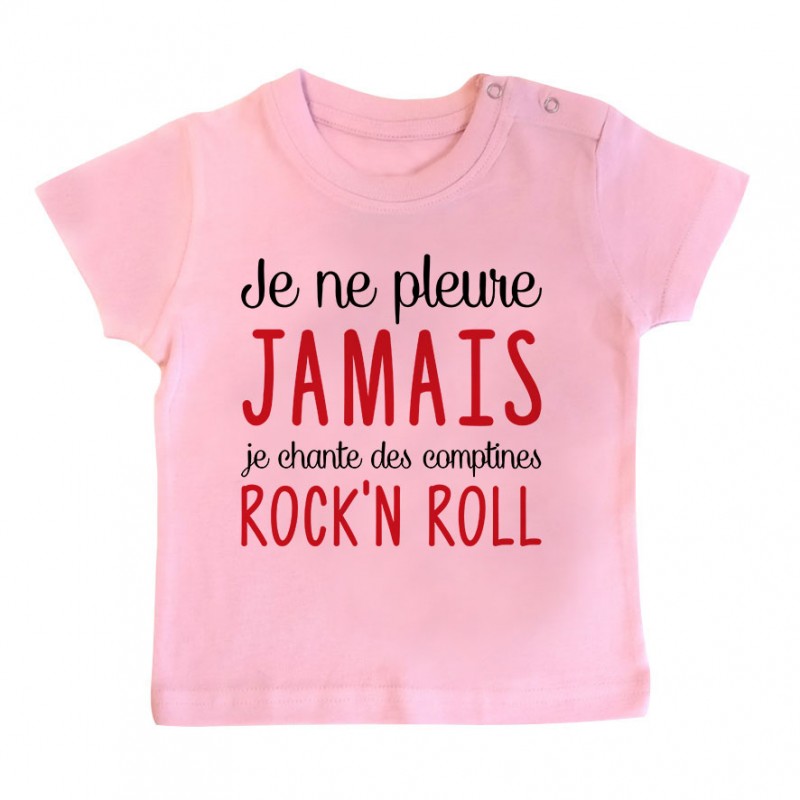 T-Shirt bébé Je chante des comptines rock'n roll