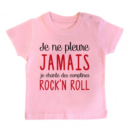 T-Shirt bébé Je chante des comptines rock'n roll