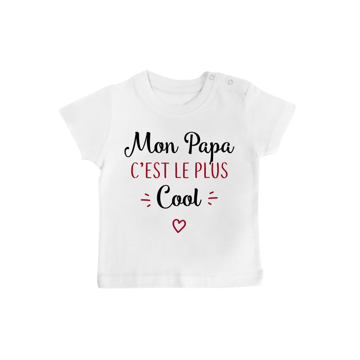 T-Shirt bébé Mon papa c'est le plus cool