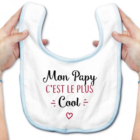 Bavoir bébé Mon papy c'est le plus cool