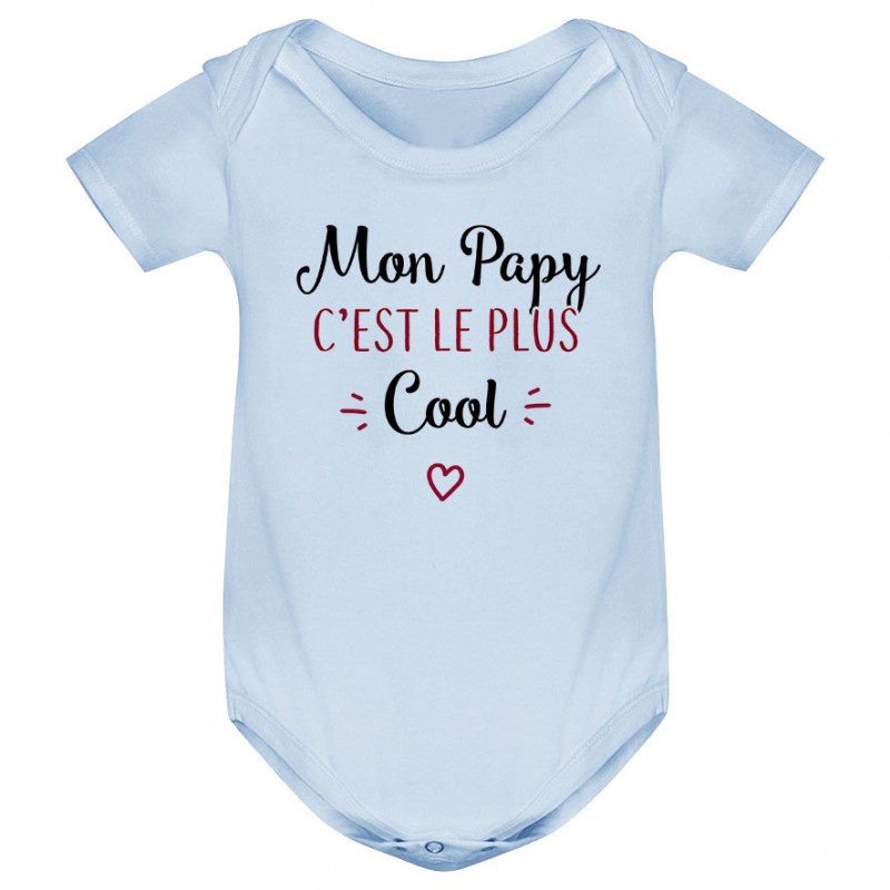 Body bébé Mon papy c'est le plus cool Body bébé Mon papy c'est le plus cool