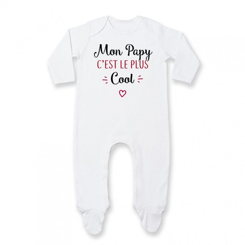 Pyjama bébé Mon papy c'est le plus cool Pyjama bébé Mon papy c'est le plus cool