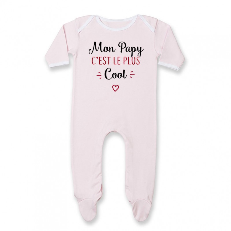 Pyjama bébé Mon papy c'est le plus cool Pyjama bébé Mon papy c'est le plus cool