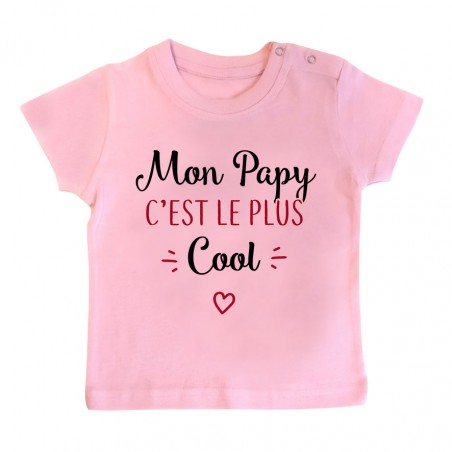 T-Shirt bébé Mon papy c'est le plus cool