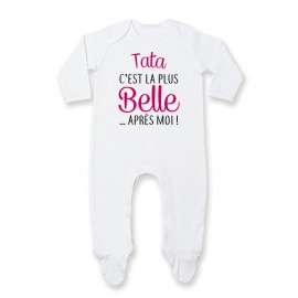 Pyjama bébé Tata c’est la plus belle après moi