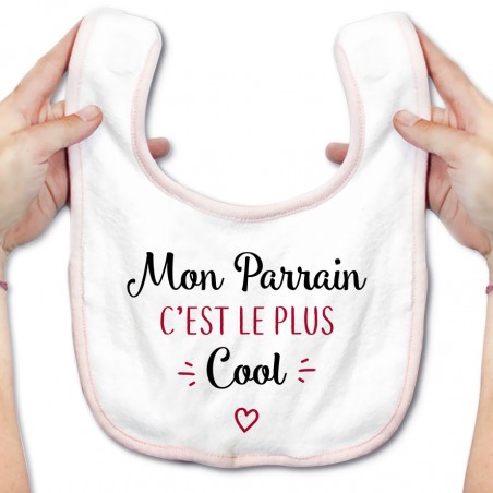 Bavoir bébé Mon parrain c'est le plus cool