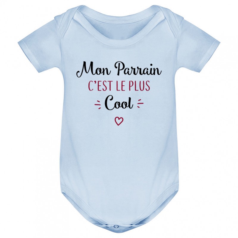 Body bébé Mon parrain c'est le plus cool Body bébé Mon parrain c'est le plus cool