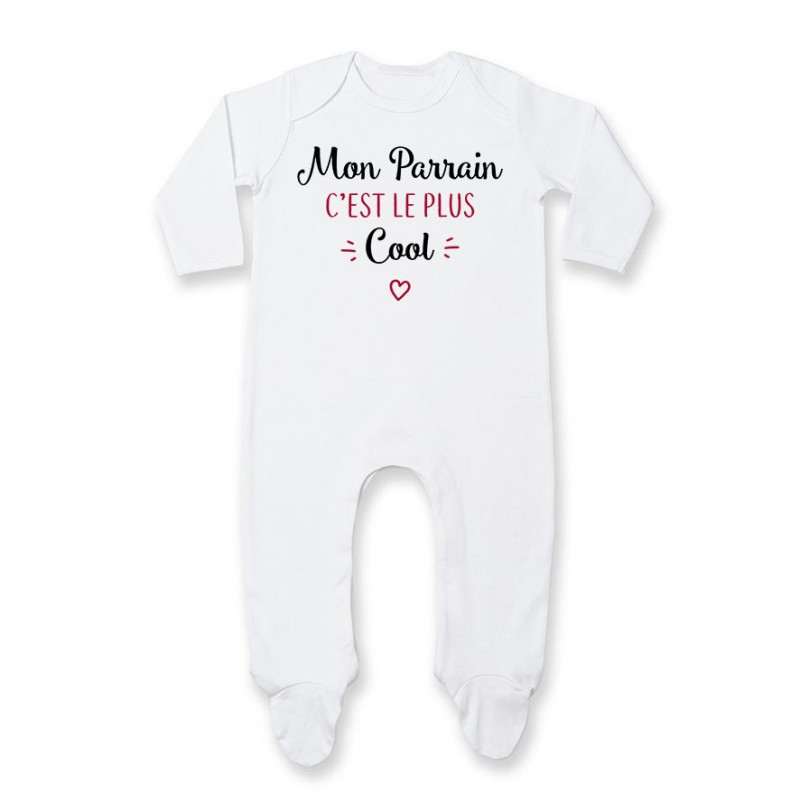 Pyjama bébé Mon parrain c'est le plus cool Pyjama bébé Mon parrain c'est le plus cool