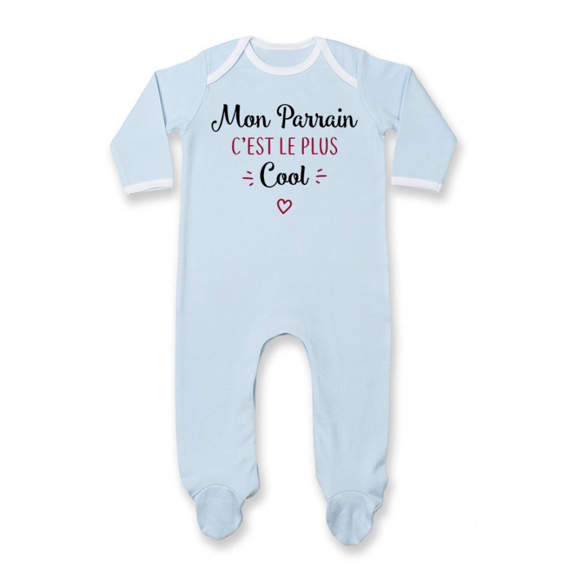 Pyjama bébé Mon parrain c'est le plus cool Pyjama bébé Mon parrain c'est le plus cool
