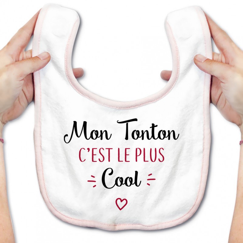 Bavoir bébé Mon tonton c'est le plus cool